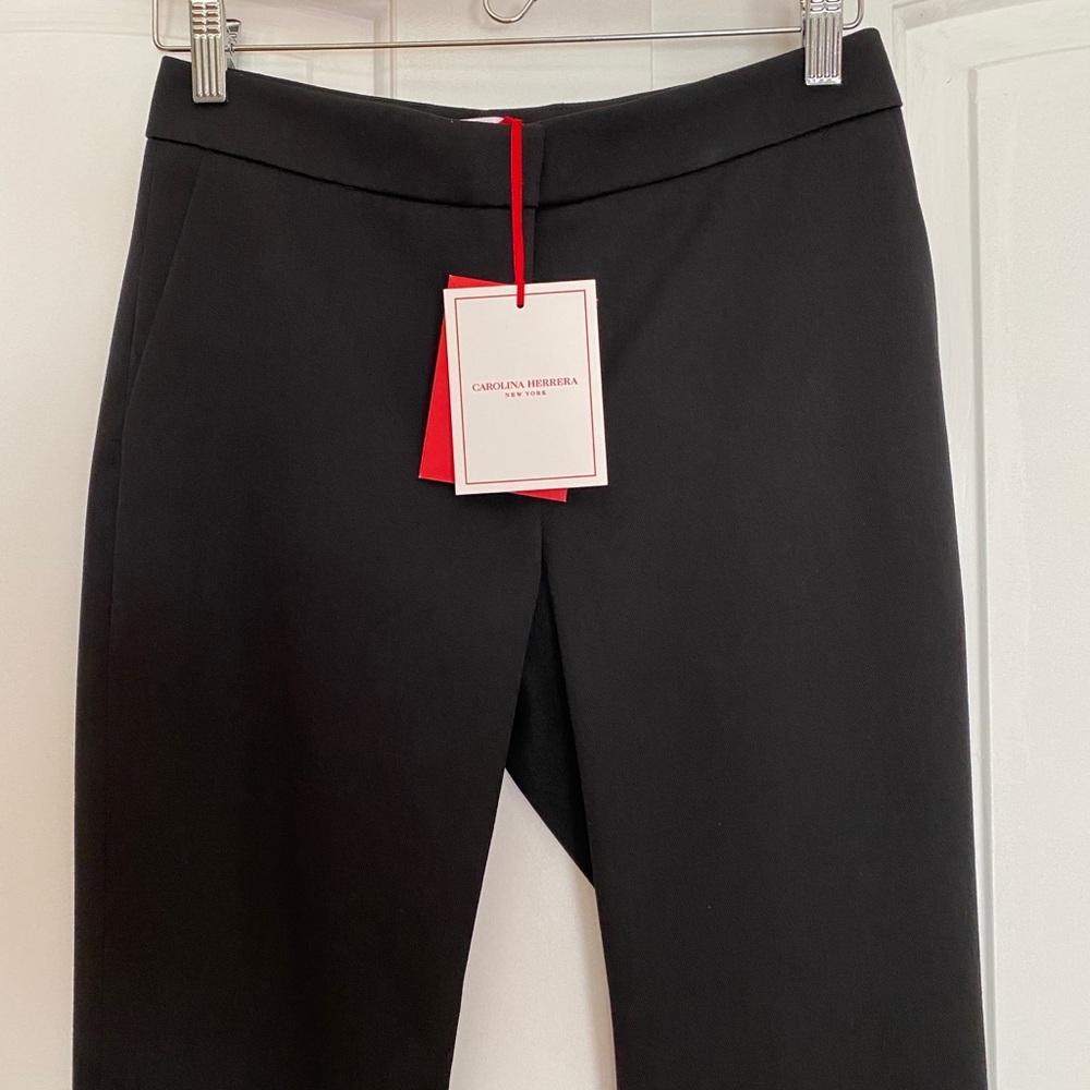 NEW Carolina Herrera Straight Pant Black Carolina Herrera